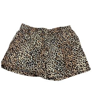 ASOS Animal Print Cheetah Leopard Print Shorts Drawstring Size Large